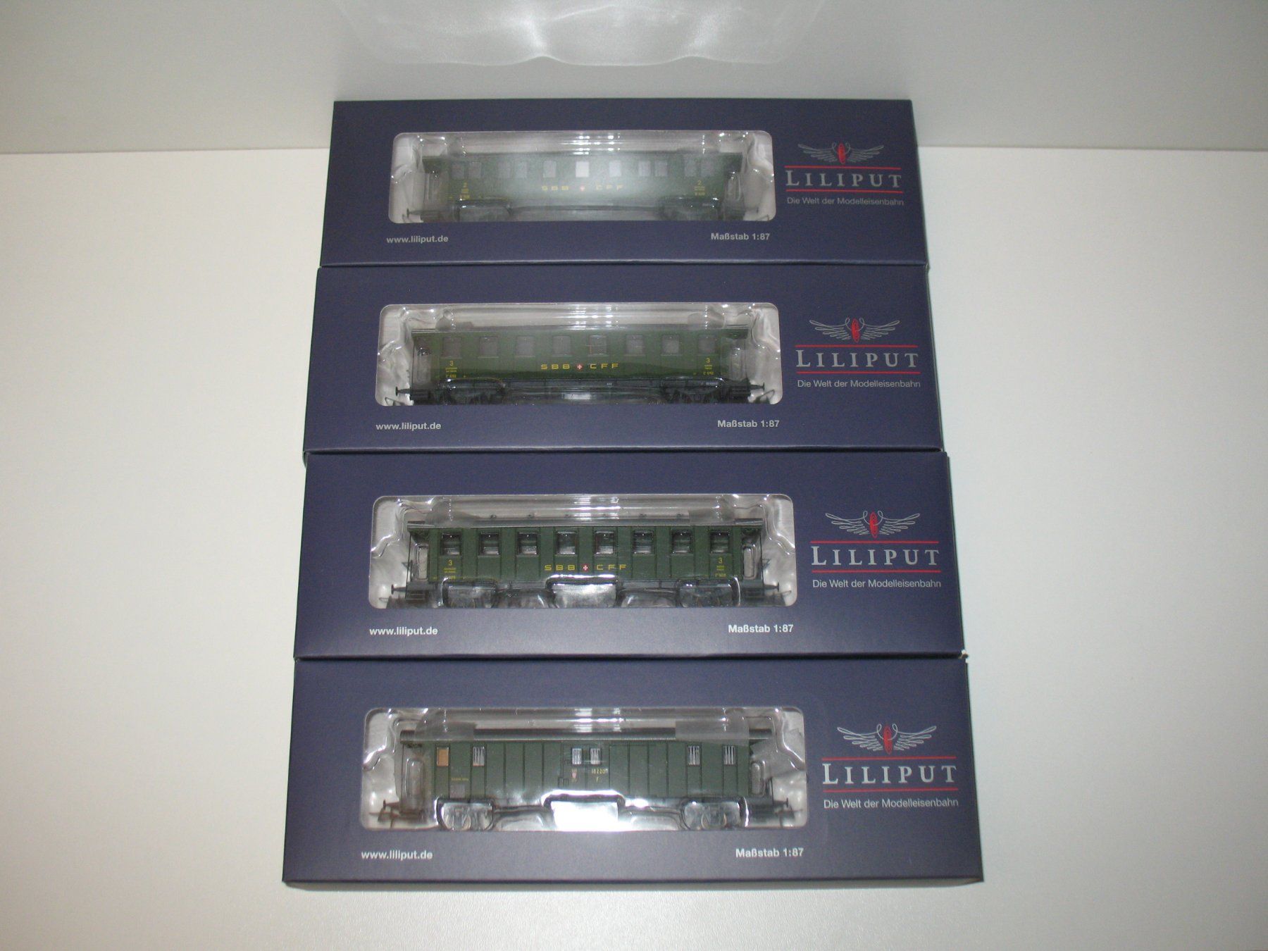Liliput Modelleisenbahnen: Schweizer "Oldtimerwagen-Set" der SBB in H0=/ Liliput 330506 – Neu (gemäss Beschreibung) aus Ettiswil von Caapraibex 7