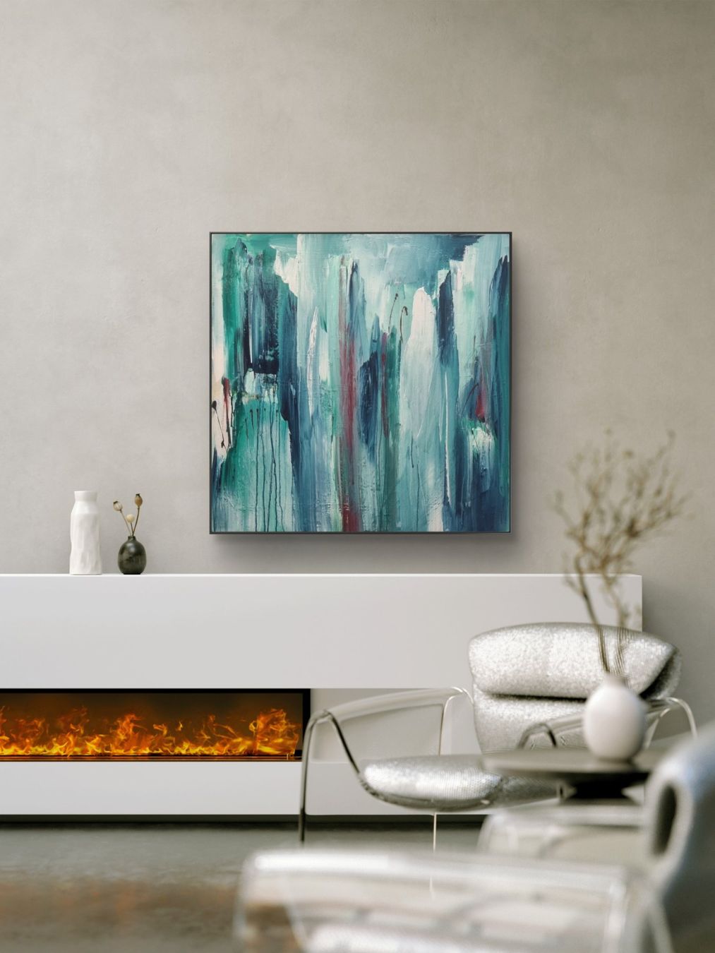 Gemälde: Originales abstraktes Bild 80x80cm – Neu (gemäss Beschreibung) aus Urdorf von Contra8 1