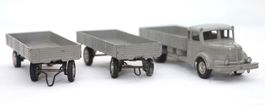 VINTAGE MÄRKLIN KRUPP LKW+ 2 ANHÄNGER 1:43 GANZ METAL