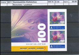 2011 "Gemüseblüte: Kiefelerbse", Markenheft ** postfrisch