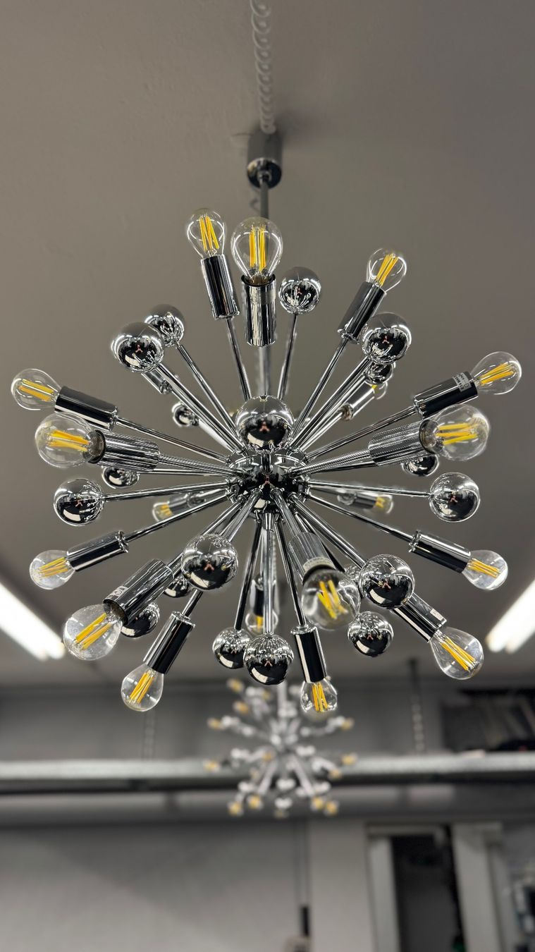 Lampadari & plafoniere: Sputnik Kronleuchter Metall Chrom 20 Lichter 2stk. – Usato da Zürich venduto da zue_vp67 2