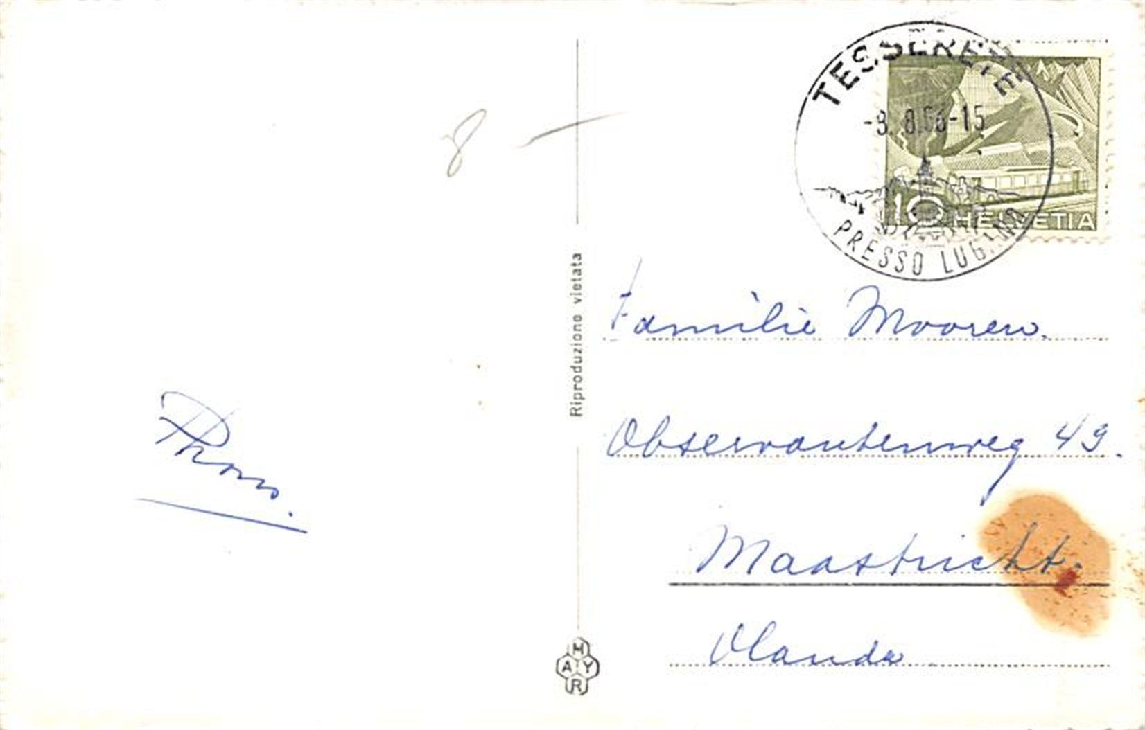Cartoline postali: Tesserete, Saluti da Tesserete – Usato da Ottikon b.Kemptth. venduto da Neptun1974 1