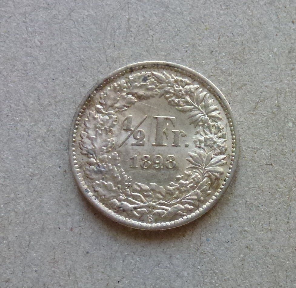 Tutti le monete: ++ 1/2 Franken 1898, gute Erhaltung – Usato da Walkringen venduto da Casablanca777