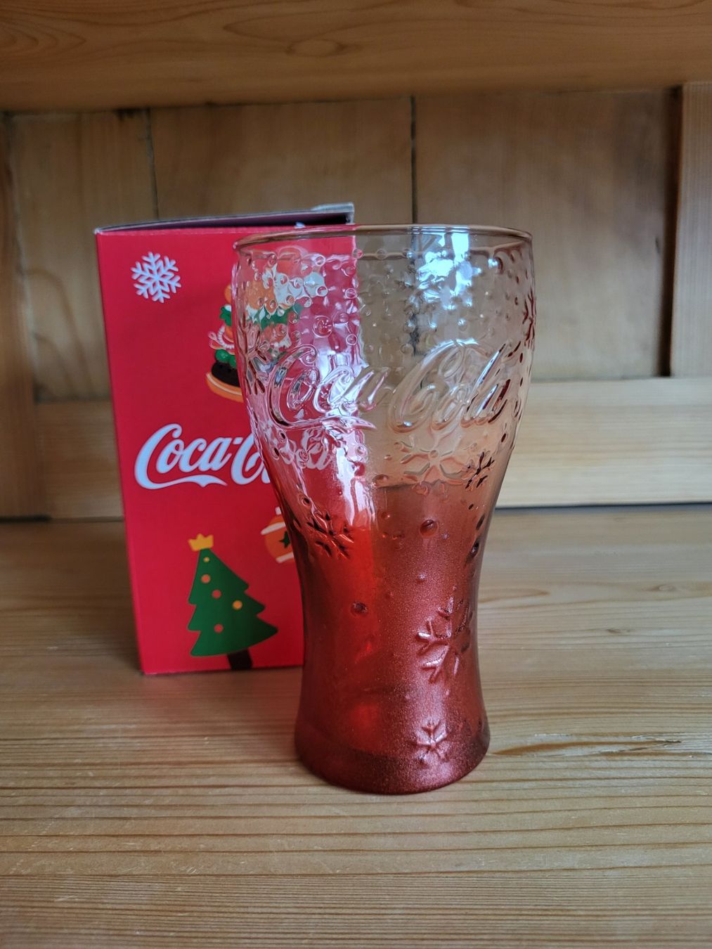 Coca-Cola Bicchieri: Coca-Cola Glas, Winter Edition, Burger King. – Nuovo e nell'imballaggio originale da Langenthal venduto da baesa