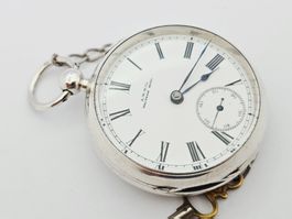 Waltham Antike Taschenuhr Silber Schlüsselaufzug