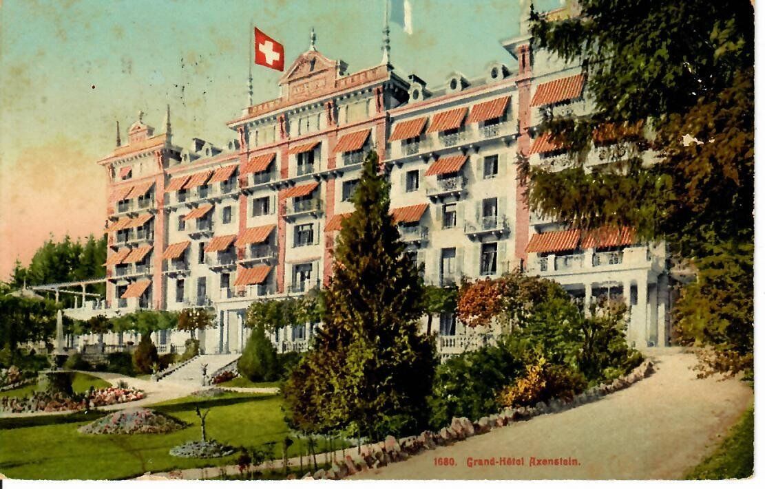 Cartoline postali: Grand Hôtel Axenstein 1909 – Usato da Hochdorf venduto da Ziegel-16