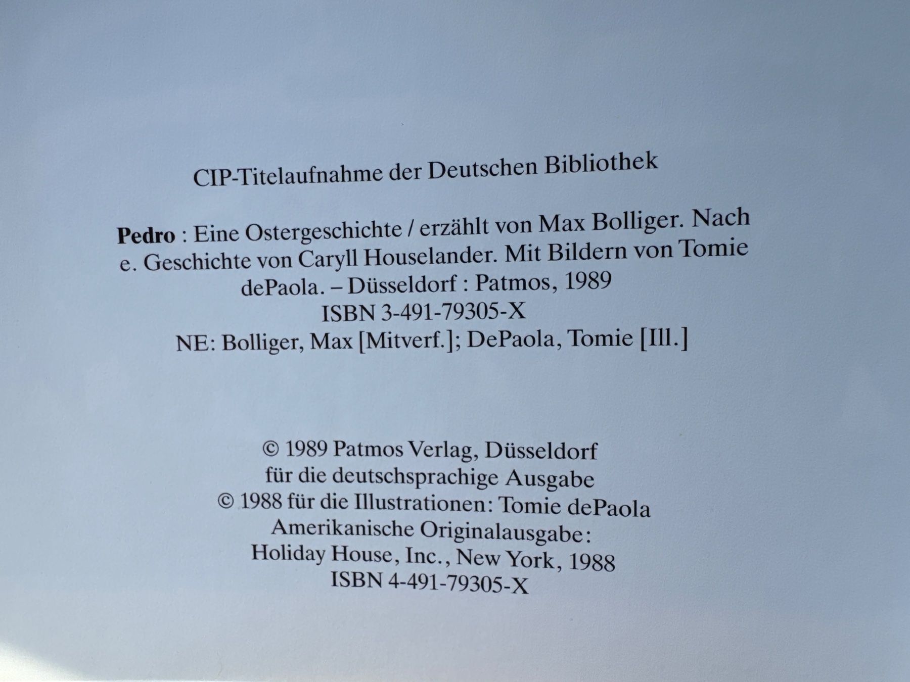 Libri: Pedro Eine Ostergeschichte - Max Bolliger – Usato da Aarau venduto da Kilauea 2