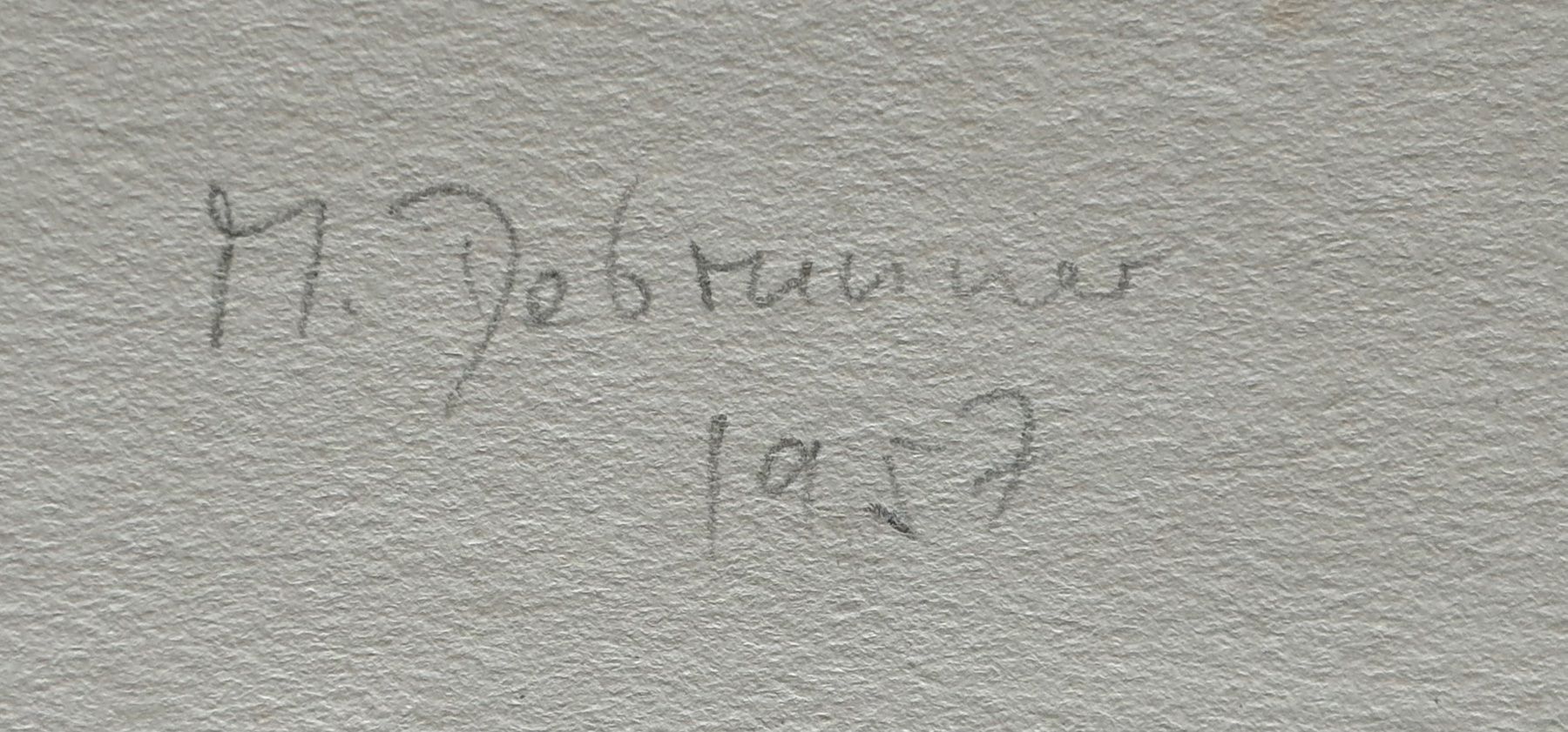 Gemälde: M. Debrunner, Aquarell, Landschaft, 1957 – Gebraucht aus Frauenfeld von Merk52 1