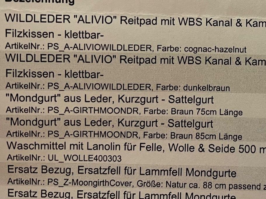 Selles, accessoires: Mondgurt aus Leder - Kurzgurt, 85cm – D'occasion à Reitnau par Ch1wegbe 3