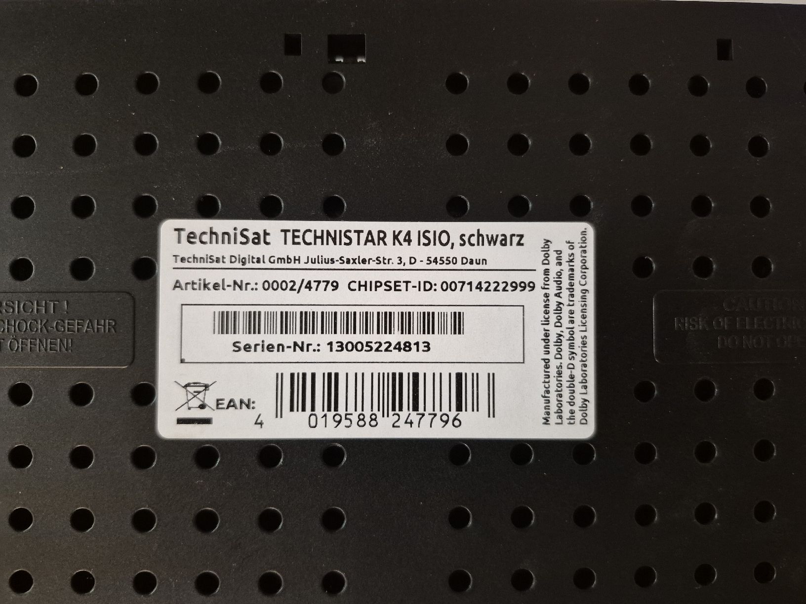 Technisat Récepteurs: TechniSat TECHNISTAR K4 ISIO Kabel-Receiver DVB-C OVP – D'occasion à Aeschau par winu5 4