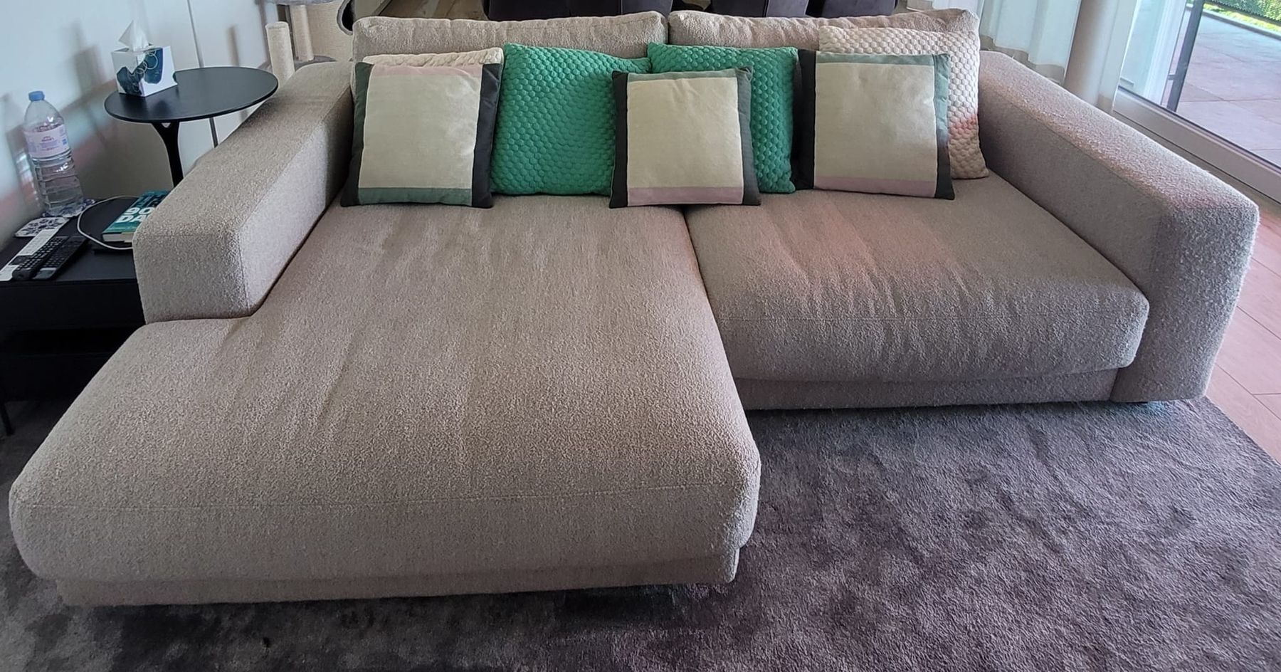 Micasa Sofas: Canapé d'angle beige récent – Gebraucht aus La Conversion von Globalcor 2