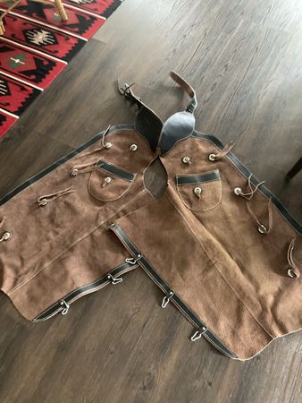 Leder Chaps braun Grösse M für Reiter guter Zustand