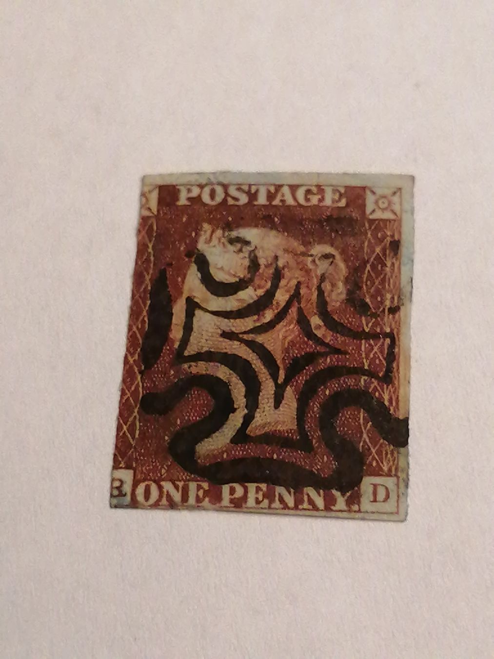 Alle Briefmarken: One Penny Red 1841  – Gebraucht aus Happerswil von tschergi
