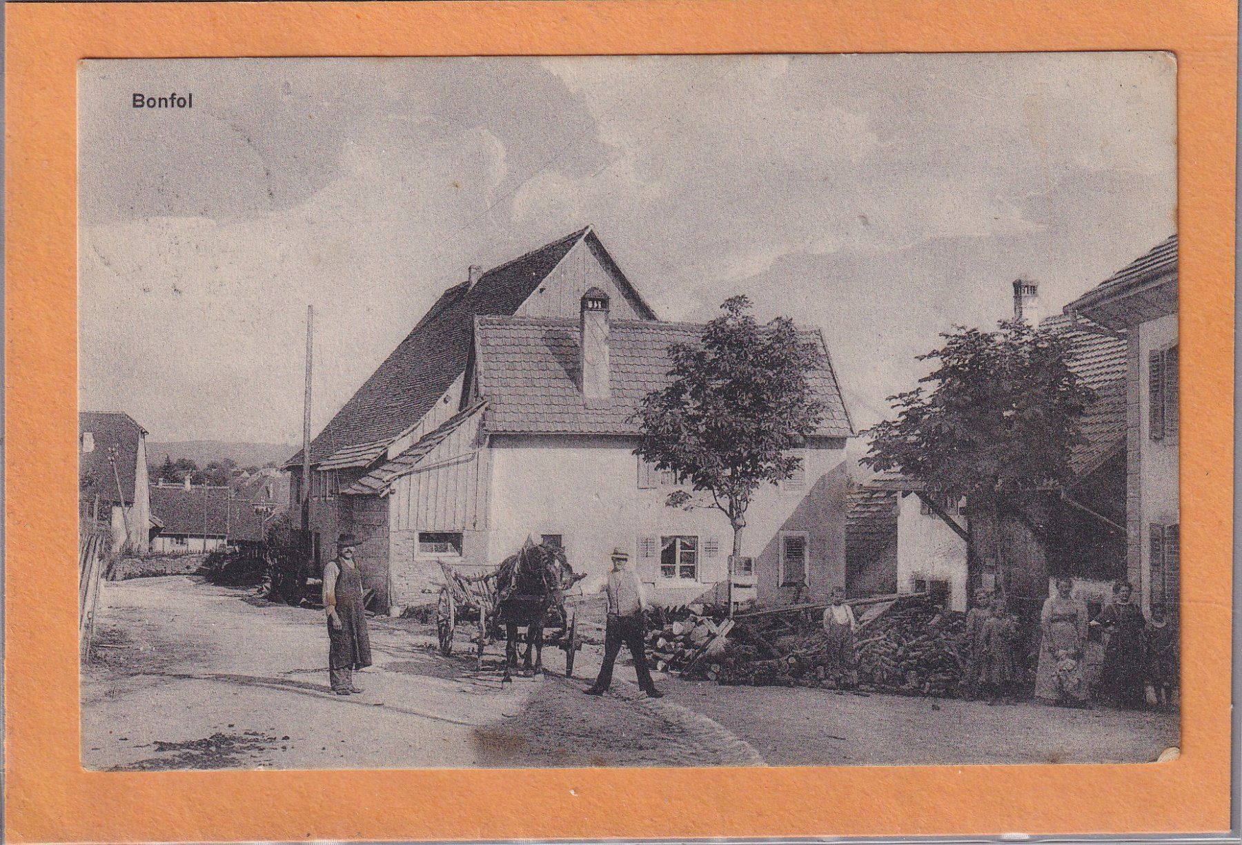 Ansichtskarten: Bonfol - Belle animation - 1910 – Gebraucht aus Orvin von Pyaeschli