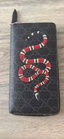 Gucci Kingsnake GG Supreme Zip-Around Geldbörse  Original