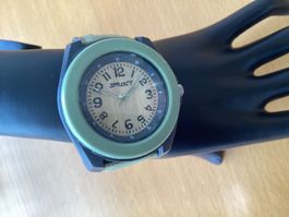 Armbanduhr Sprout grün Textilband „biodegradable“ Material