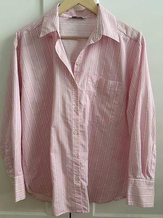 Bluse gestreift pink Grösse M