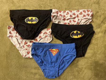 5x Superman & Batman Unterhosen Gr. 98/104