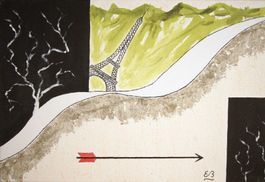 Surreales Gemälde: Schiefer Turm II