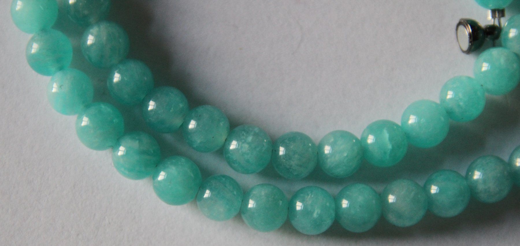 Catenine: NEU: Mosambik Amazonit Kette Collier Magnetverschluss – Nuovo (secondo la descrizione) da Matten b. Interl venduto da EdelsteineInterlaken 4