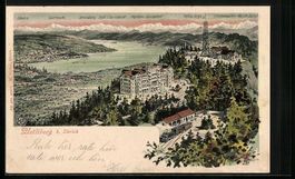 Litho Uetliberg b. Zürich, Hotel mit Ei