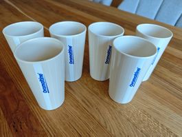 6 Ovomaltine Becher, Ornamin, Vintage, Kult, Top Zustand!