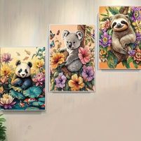 Diamond Painting 3 versch.Faultier Koala & Panda-15-Teil-102