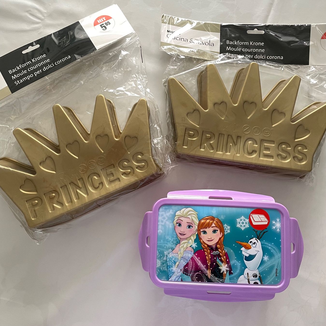 Migros Teglie da forno: NEU: Elsa Znüni Box & Princess Backform – Nuovo e nell'imballaggio originale da Bellach venduto da Dreamer2501