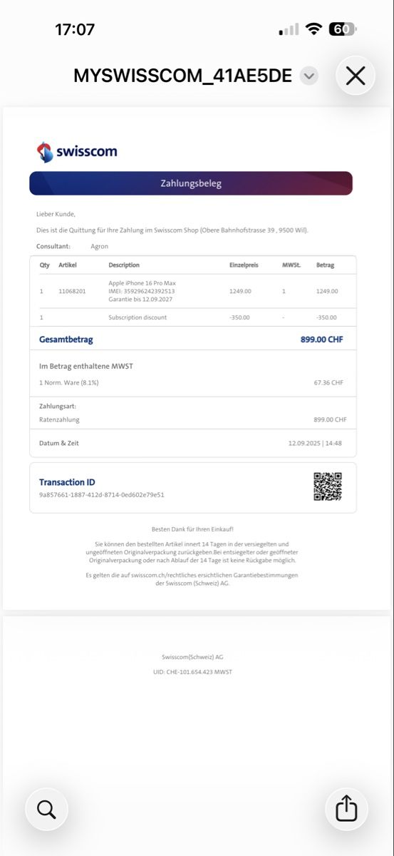 Apple Handys / Smartphones: Iphone 16 pro max 256gb – Neu und originalverpackt aus Appenzell von wachtel90 2