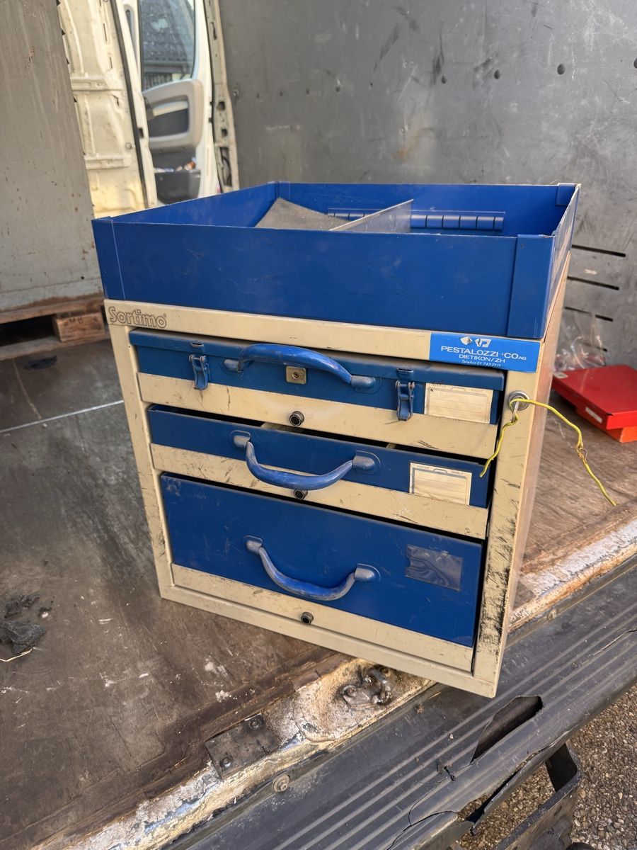 Tutti gli attrezzi: Sortimo Schubladenblock blau beige gebraucht Werkstatt – Usato da Künten venduto da tot_bw26
