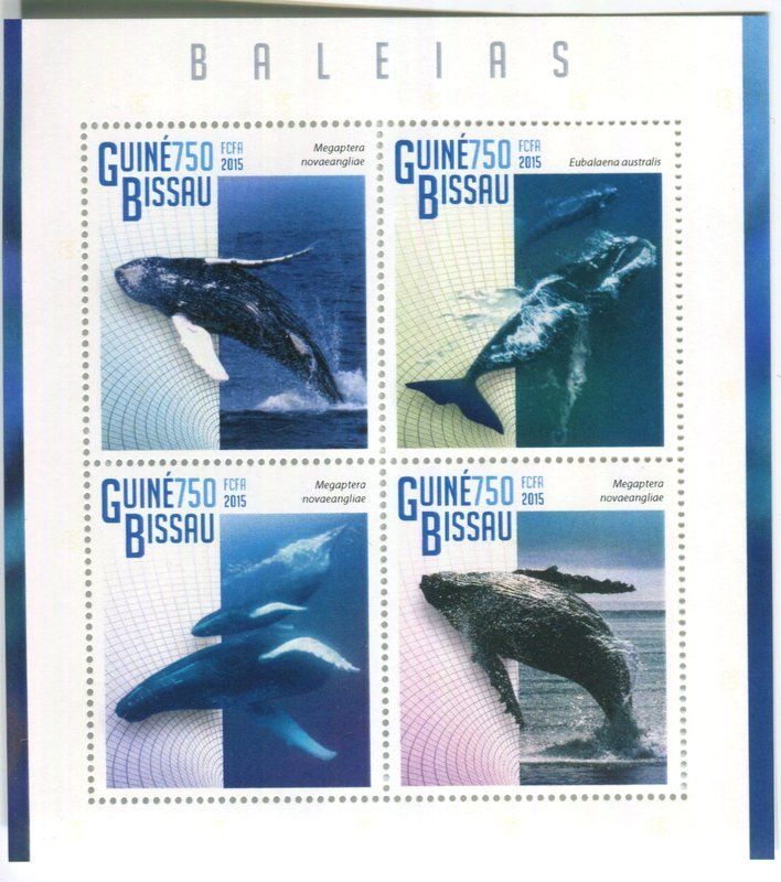 Alle Briefmarken: Block "Wale". Guinea. – Neu und originalverpackt aus Basel von Butsch5