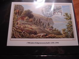 Maximumkarte 1991, Rütli, 700 Jahre Eidgenossenschaft