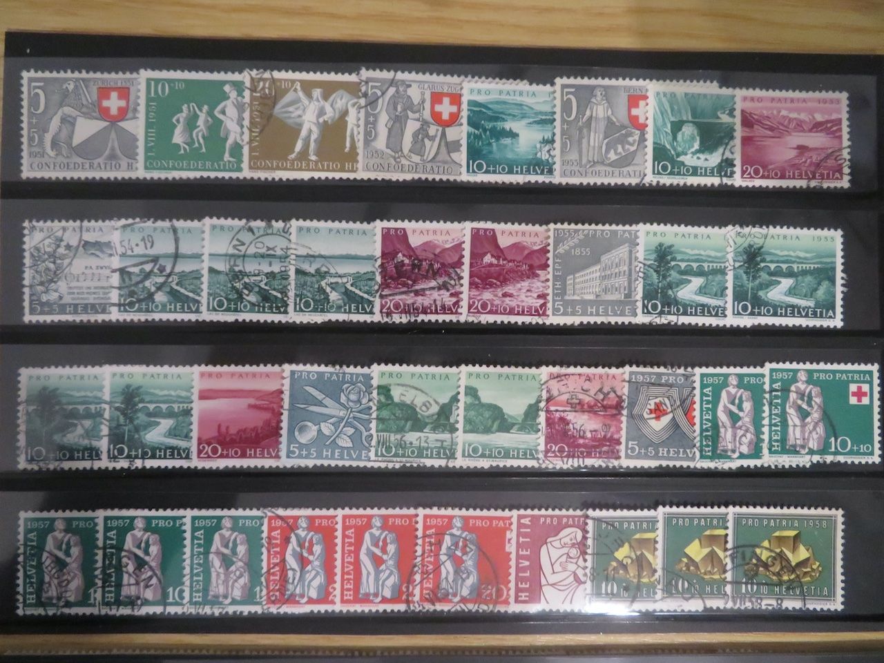 Tous les timbres: Pro Patria grosser Posten auf 4 Doppelsteckkarten – D'occasion à Spreitenbach par heitersberg54 6