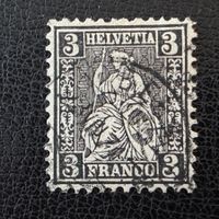 Sitzende Helvetia 1863, Nr. 29, gestempelt
