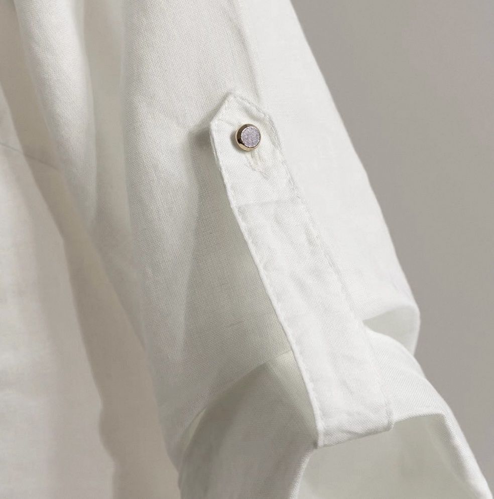 Camicette: Weißes Damen-Leinenhemd, Größe M, 100 % Leinen – Nuovo e nell'imballaggio originale da Veyras venduto da ValClasse 4