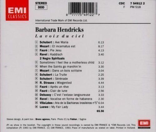 CD: Barbara Hendricks sings Villa-Lobos, Loewe, Fauré, Debussy, – Usato da Unterbäch venduto da niquz 1