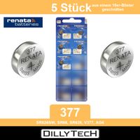 Renata 377 SR626SW Knopfzellenbatterie - 5 Stk.