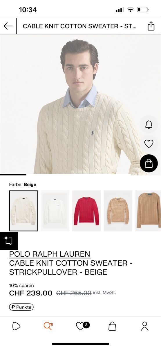 Polo Ralph Lauren Maglioni & Felpe: ORIGINAL POLORALPHLAUREN PULLOVER S KAUFPREIS 265.- – Nuovo (secondo la descrizione) da Uster venduto da SmartSales_zh 1
