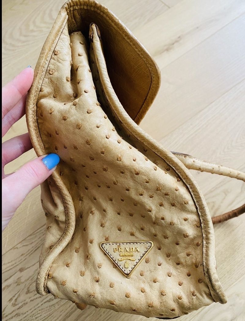 Prada Taschen für Damen: Prada Ostrich Leather Bag Vintage – Gebraucht aus Schöfflisdorf von Bling_it_on 3