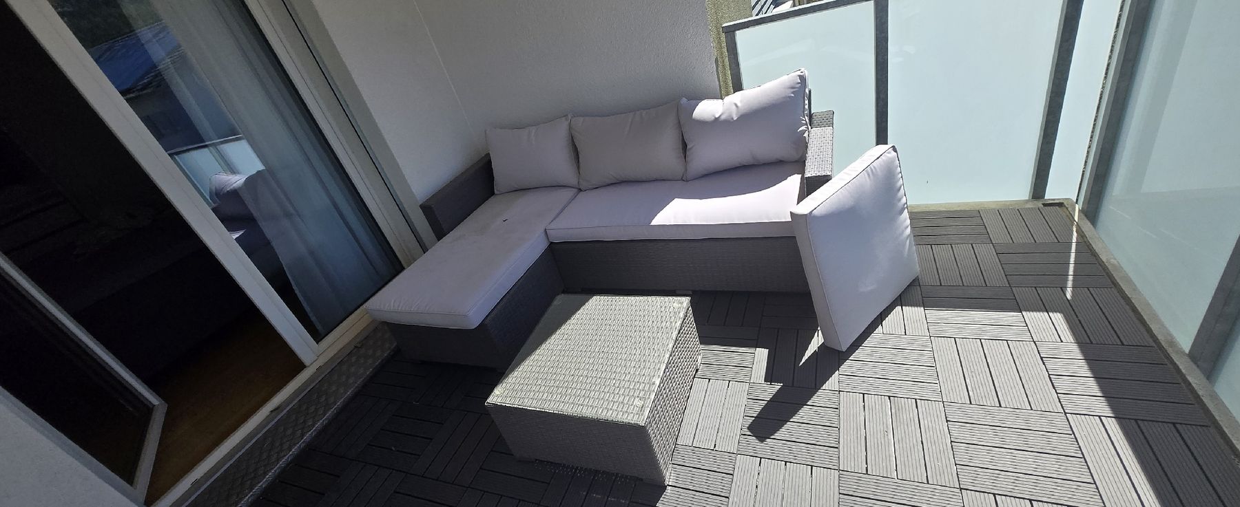 Divani: Lounge Set Rattanoptik mit Tisch gebraucht – Usato da Neuenhof venduto da archia 6