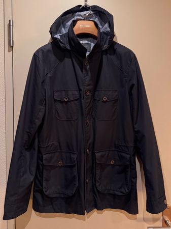 PELIKAMO Waxed Cotton Field Jacket Gr. 48 (M) blau NP 890