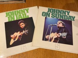 Johnny Cash Schallplatten: Johnny in Jail, On Sunday 2 LPs