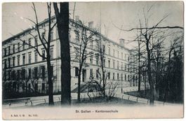 St. Gallen, Kantonsschule, gelaufen 1915
