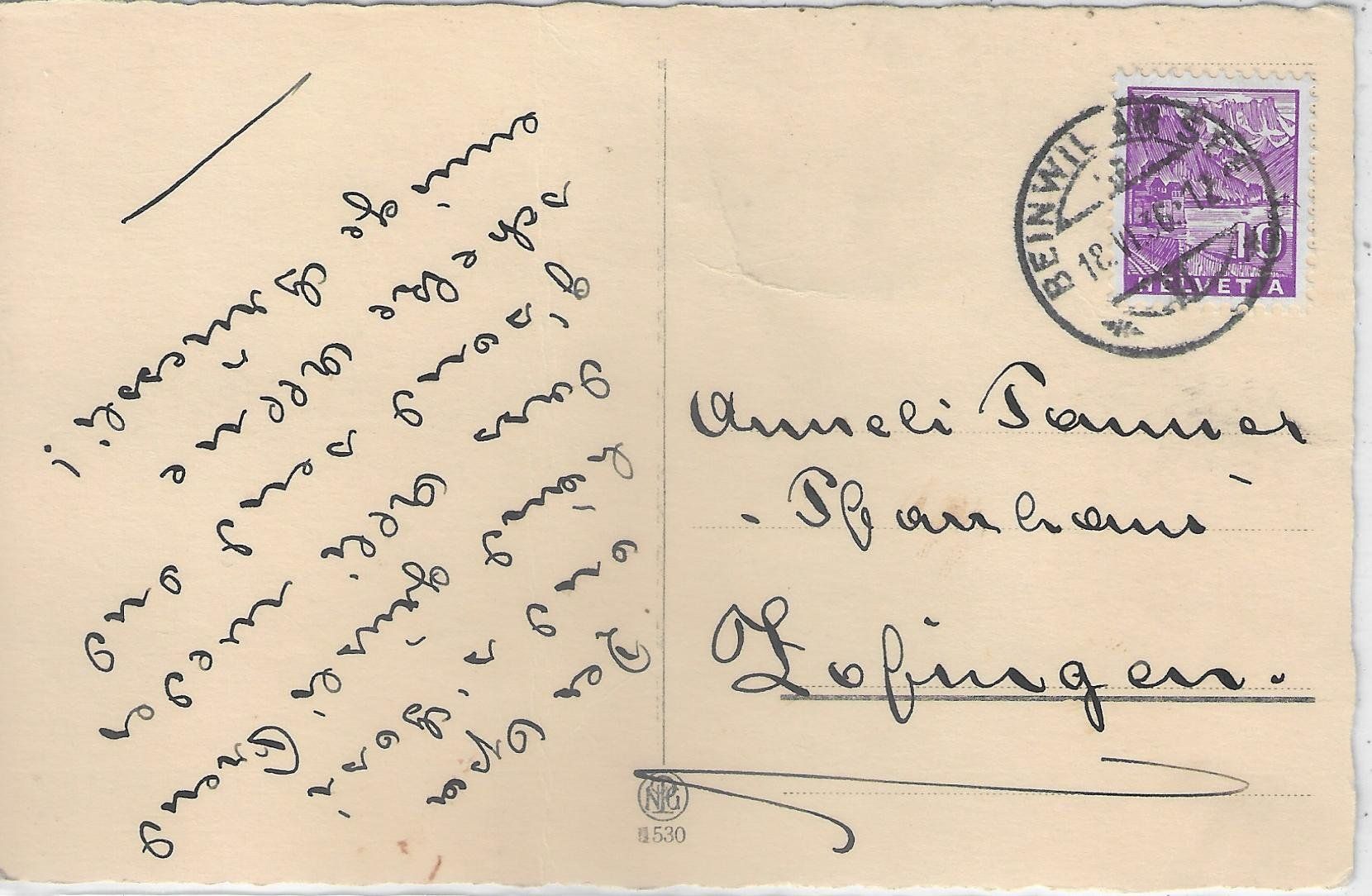 Cartoline postali: Mädchen und Knabe am Tor – Usato da Ettingen venduto da Kartenplanet 1