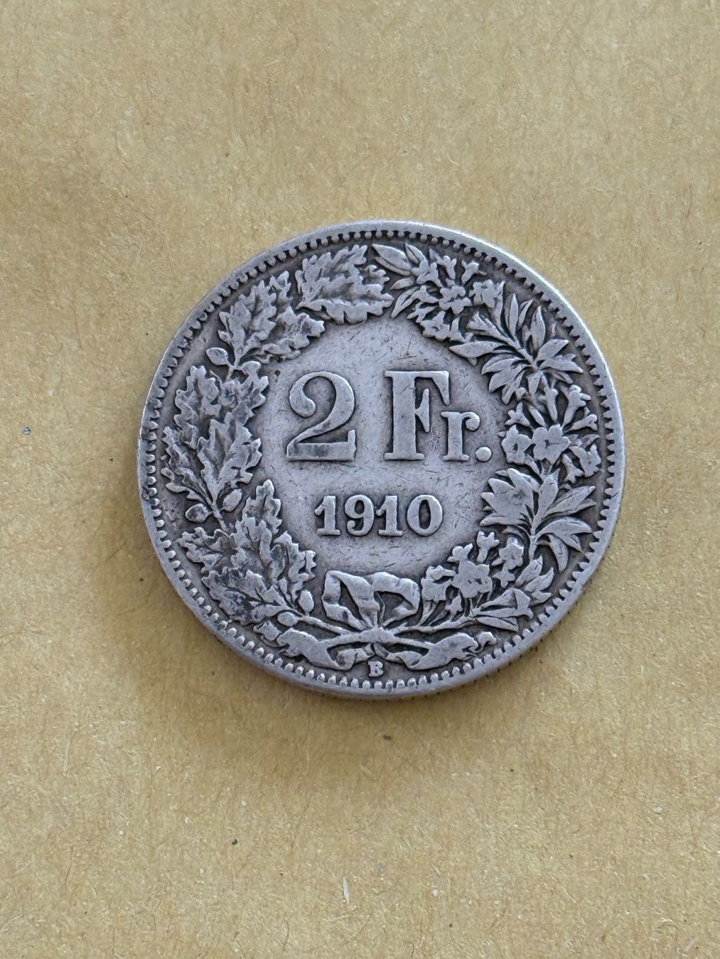 Alle Münzen: 2 Franken 1910  Silber, sehr Rar – Gebraucht aus Wallisellen von SWISS_SILVER1 1