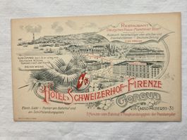 Alte Ansichtskarte Hotel Schweizerhof-Firenze Genua um 1900