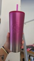 Starbucks Becher doppelwandig mit Strohhalm