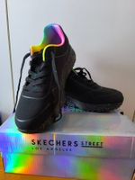 Skechers Street Sneaker-Memory Foam-Schwarz/Multi -NEU Gr 39