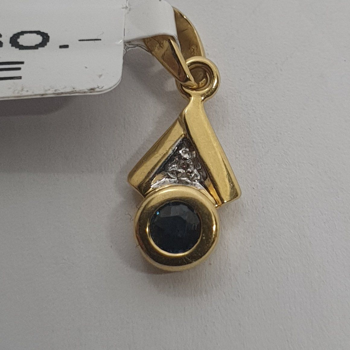 Ciondoli: Echt 18K Gold - Saphir Anhänger – Usato da Luzern venduto da Goldhaus-Luzern