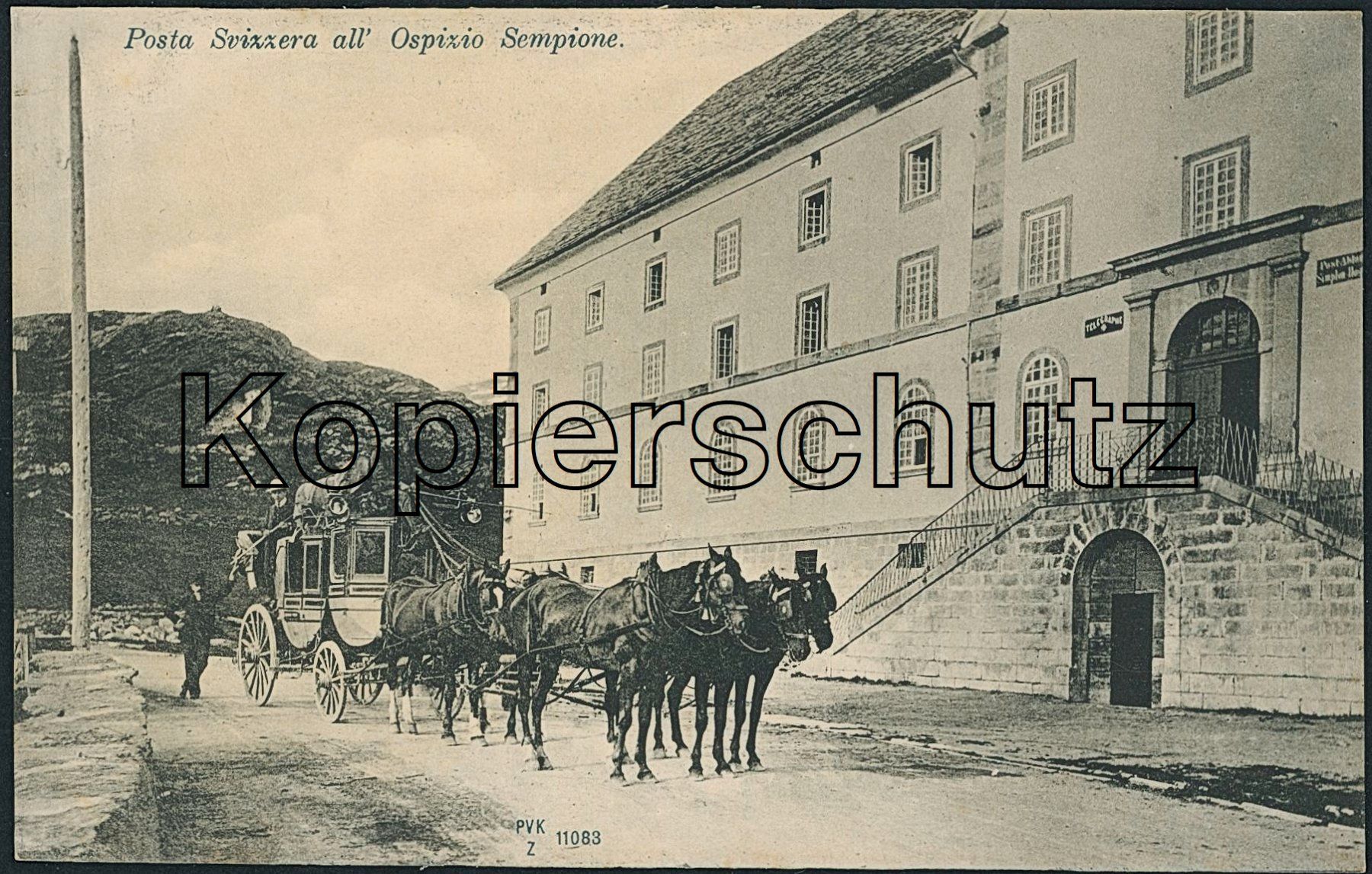 Ansichtskarten: VS Simplon Hospiz - Pass - Post - Postkutsche – Neu (gemäss Beschreibung) aus Schindellegi von dolpitz